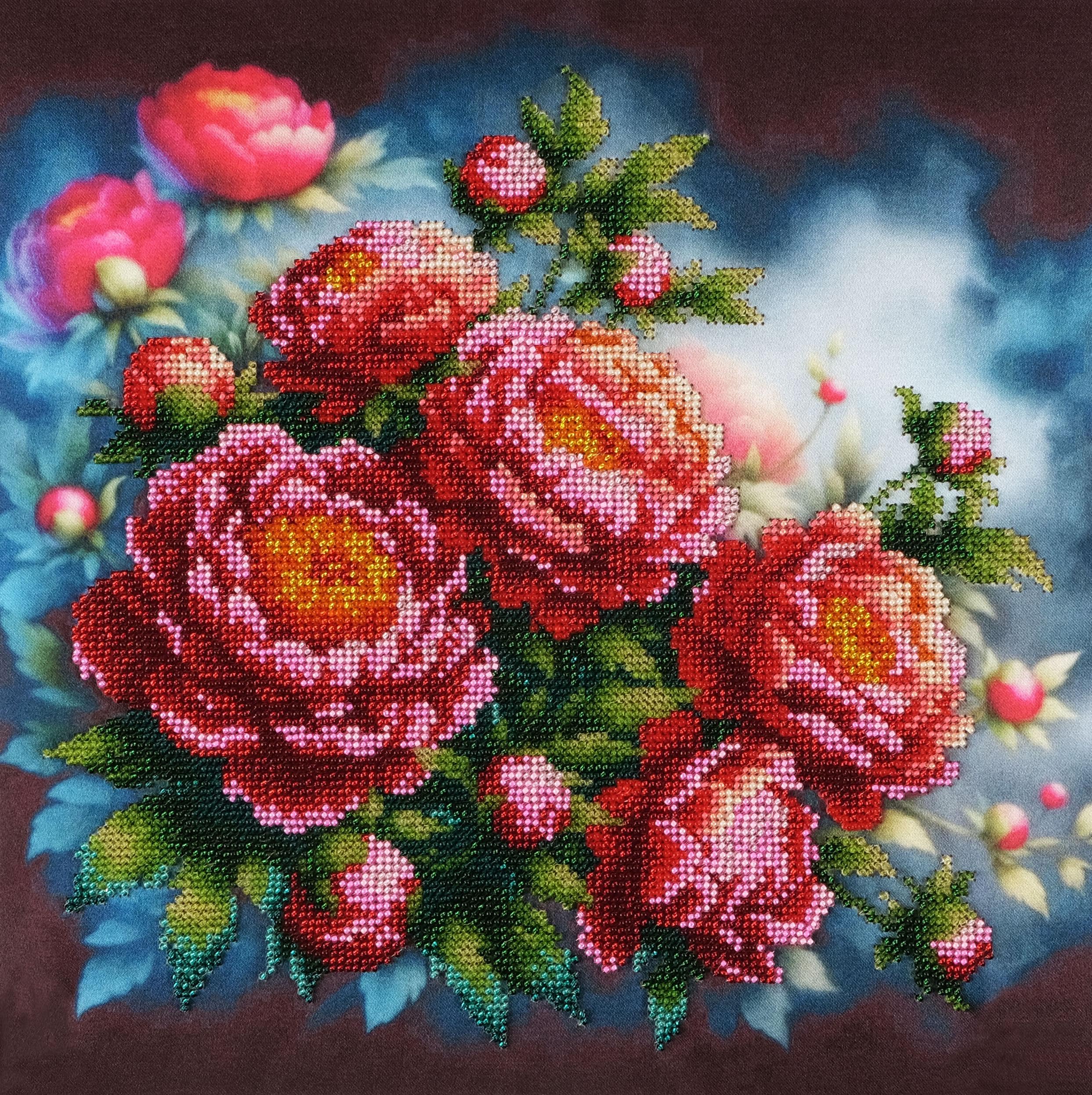AllAboutEmbroideryUA ビーズ刺繍キット ナイトピオニー DA-2112