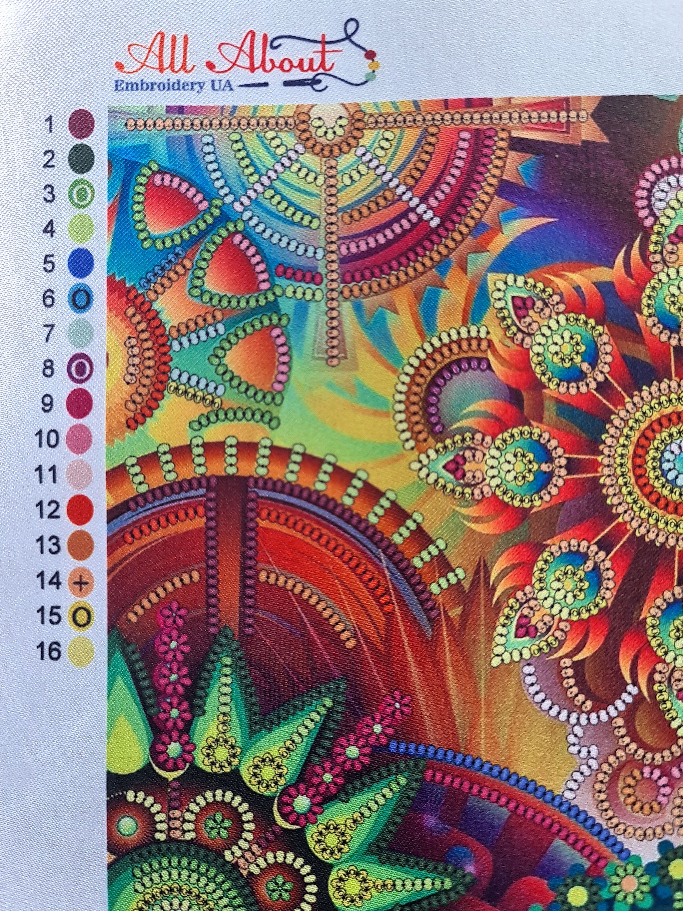  Rainbow Fractal Bead Embroidery Kits, Bead kit