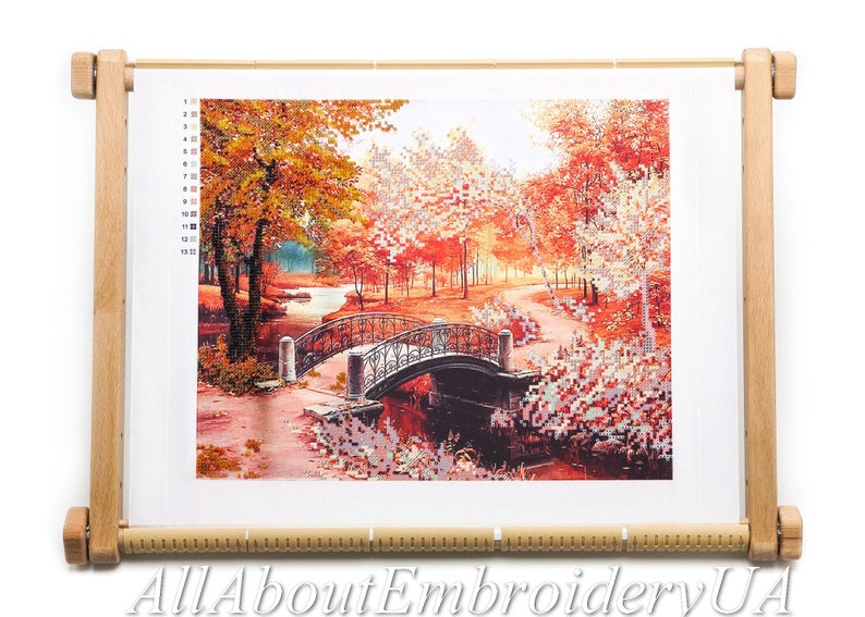 Needlepoint Embroidery Tapestry Wooden Scroll Frame made of Etsy