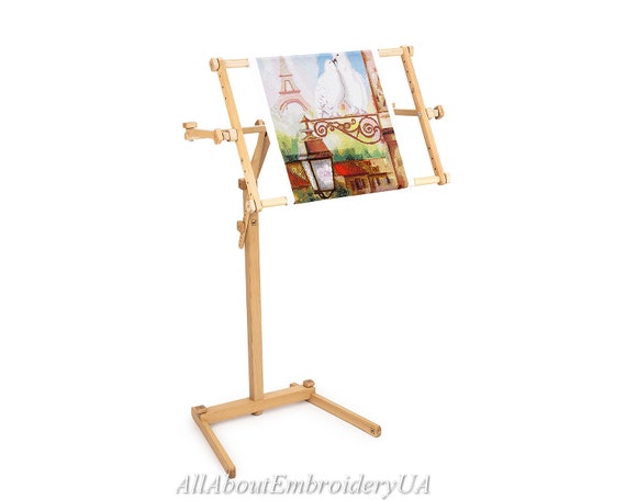 Needlework Floor-standing Type Stand With Adjustable Frame Made of Organic  Beech Wood Tapestry Cross Stitch Embroidery Frame Holder 