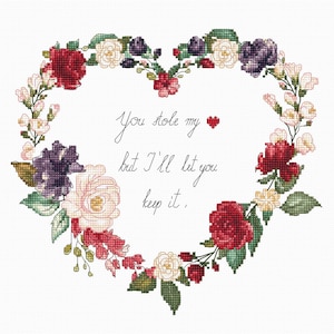 Counted Cross stitch kit Heart Luca-s B1163 Size:19x20.5cm/7.5&quot; x 8&quot; Love Roses Summer Flowers Embroidery needlepoint handcraft DIY kits