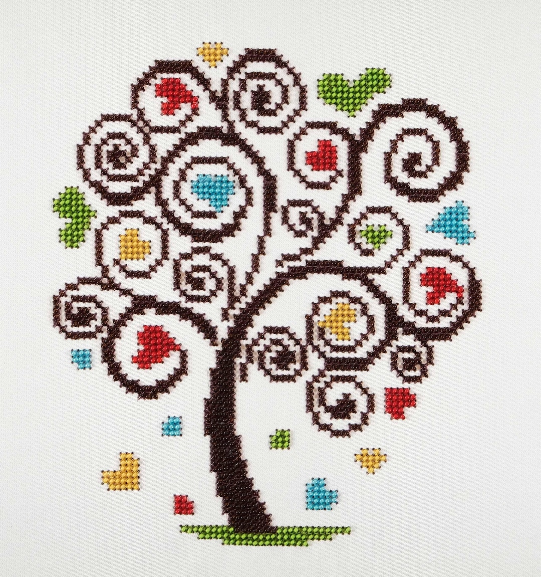 MAMUNU Kit da ricamo, 4 kit per ricamo con motivo floreale e piante, kit per punto croce con istruzioni, telaio da ricamo, fili e strumenti per principianti, adulti e bambini