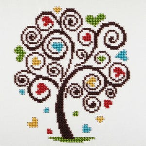AllAboutEmbroideryUA Bead Embroidery kit Tree of Life FL-1102 Beaded Cross Stitch Floral Needlework kit