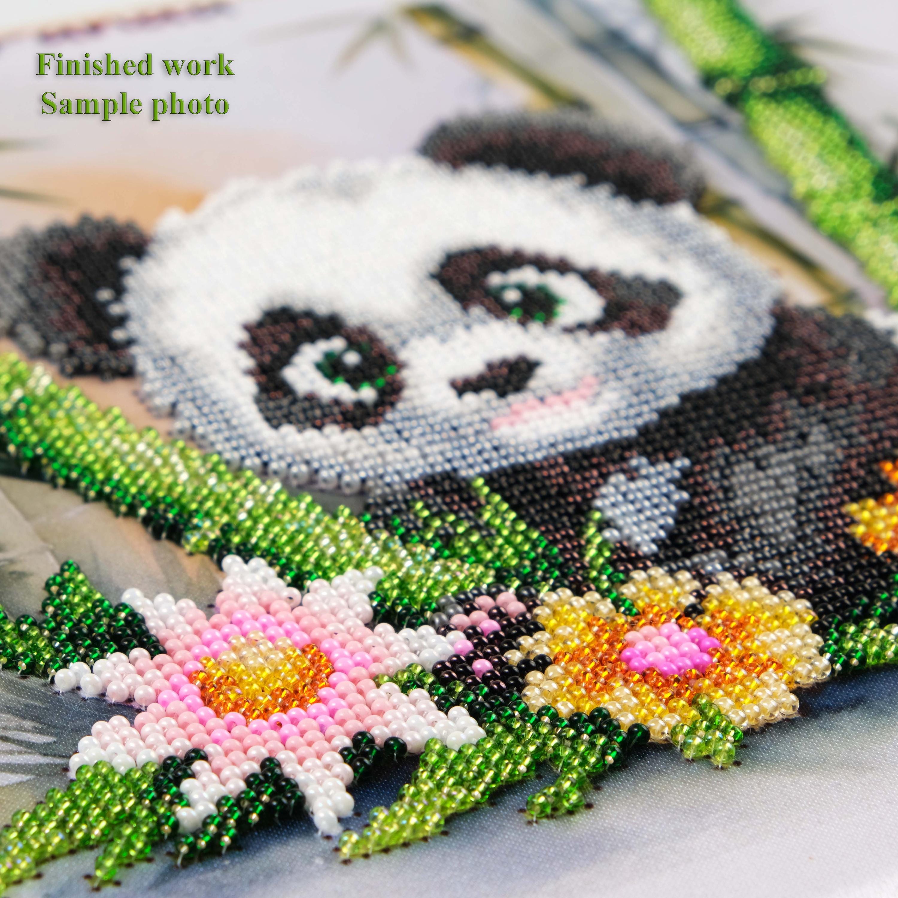 ビーズ刺繍キット パンダ DA-3125 AllAboutEmbroideryUA 動物ビーズ