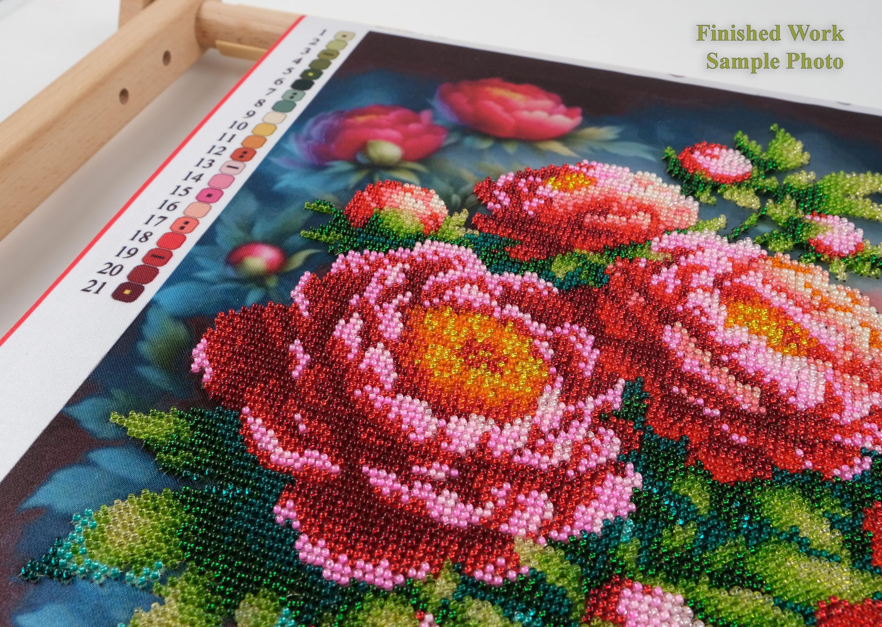 AllAboutEmbroideryUA ビーズ刺繍キット ナイトピオニー DA-2112