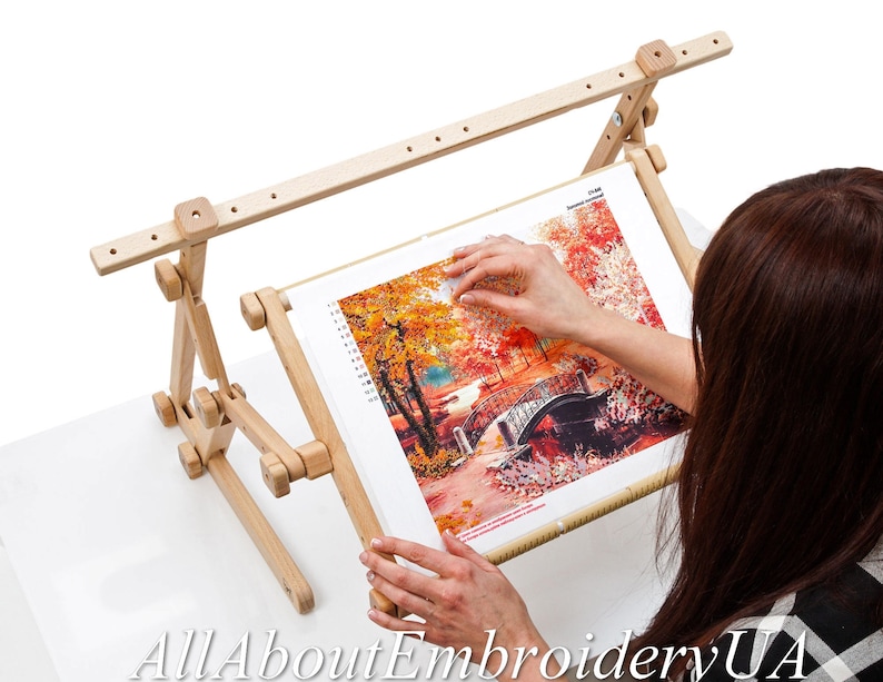 Needlework Adjustable Lap Table Stand Hands free Wooden Etsy