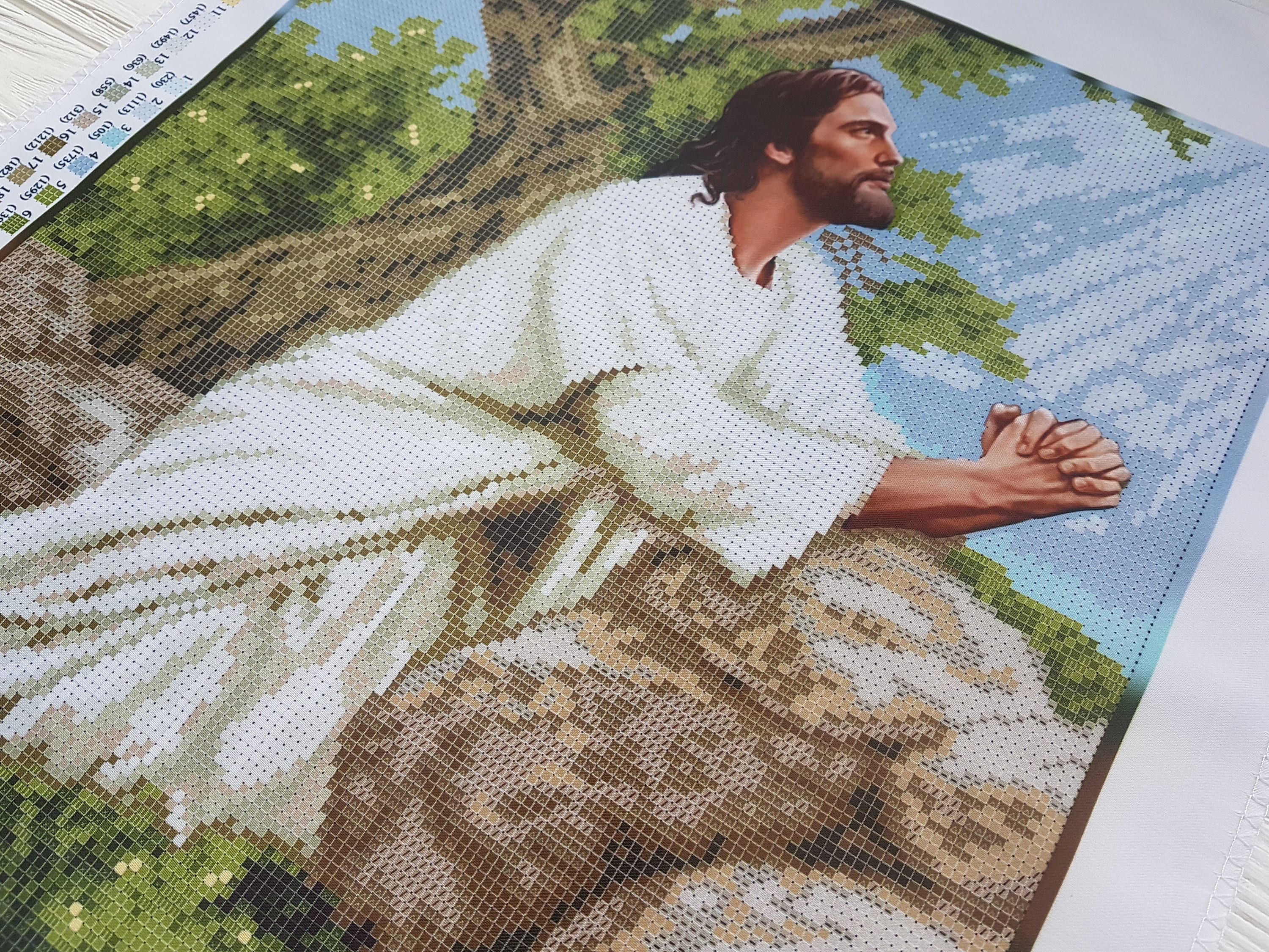 Jesus Christ bead embroidery DIY kit Religious Sacred Icons Etsy