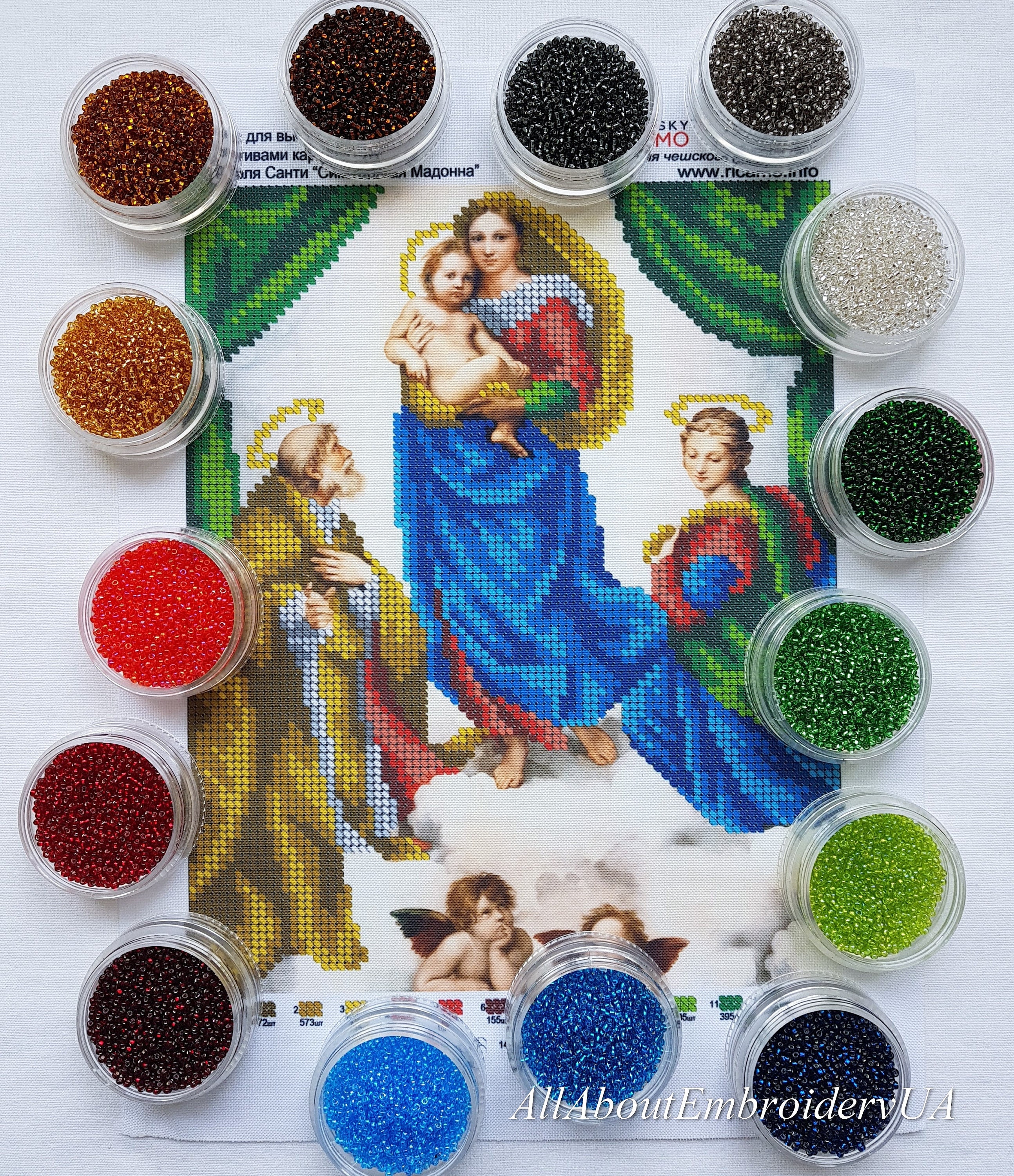 Bead Embroidery Kit Madonna Beaded needlepoint Bead stitching Beadwork Bead Embroidery Kit Madonna Beaded needlepoint Bead stitching Beadwork