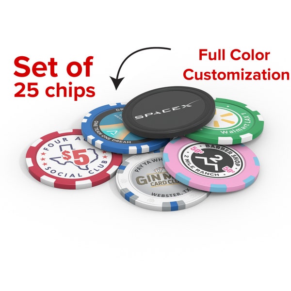 Custom Poker Chips Etsy