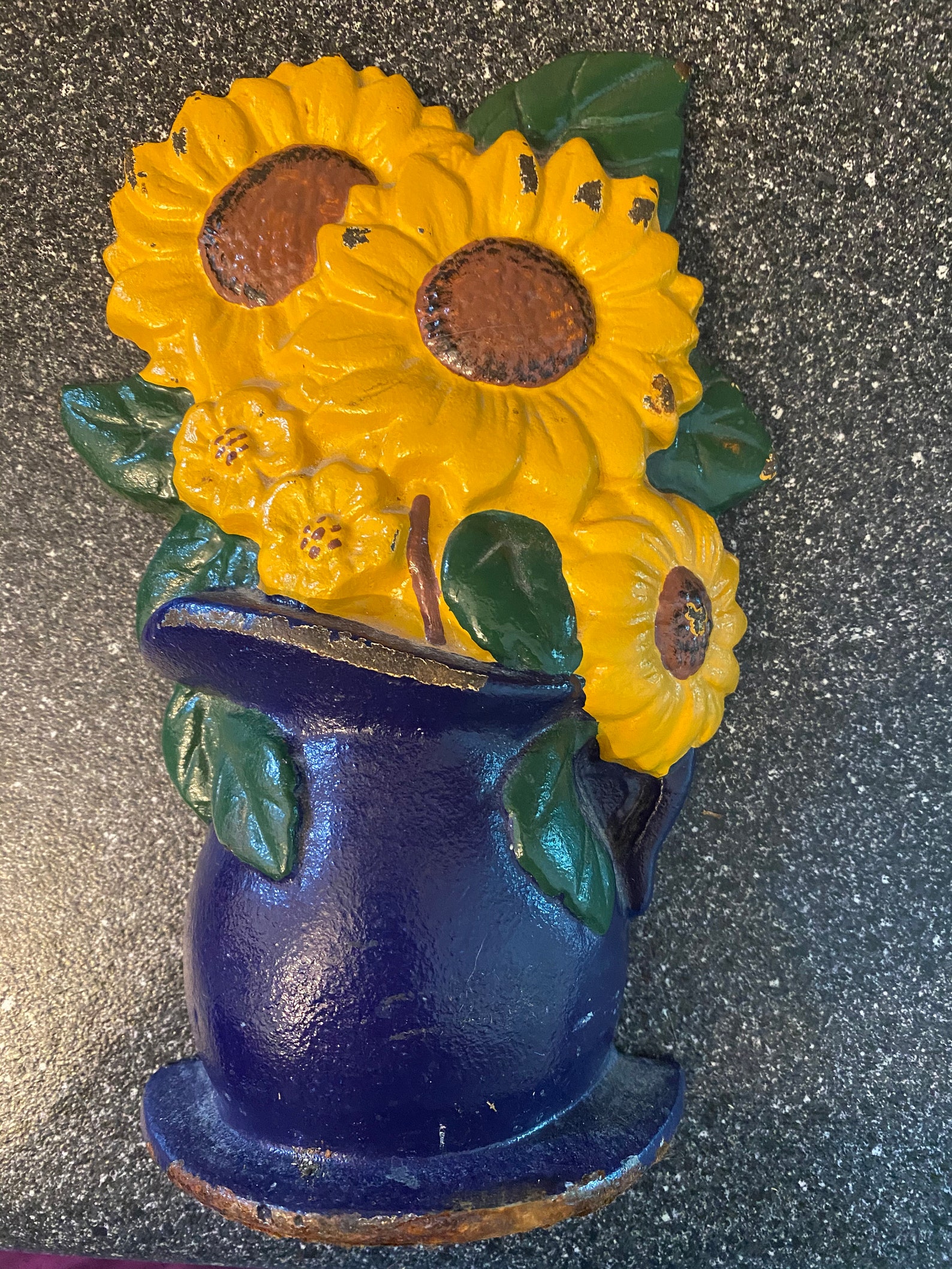 Cast iron sunflower sunflower doorstop Etsy