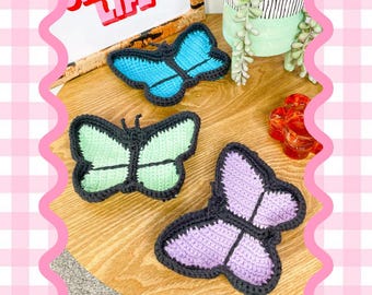 Schmetterling Schmuck Schale Häkelanleitung, Schmuckhalter gehäkelt (PDF Instant Download)