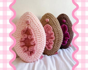 Vulva Cushion Crochet Pattern, Y2K Crochet Pillow (PDF Instant Download)
