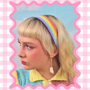Bandeau au crochet Rainbow Pride, accessoire de bricolage facile, LGBTQ+ (téléchargement PDF instantané)