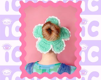 Crochet Scrunchie Pattern, Floral Hair Bands, Crochet Pattern, Hair Scrunchie, PDF Instant Download, Handmade DIY Craft, Only Download PDF