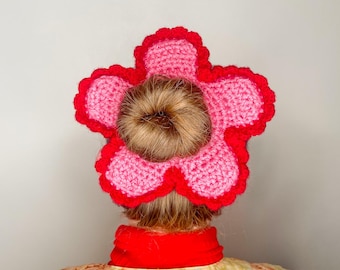 Oversized Flower Scrunchie, Bloom Babe Frilly Crochet Scrunchie, Soft Crochet Hair Accessory, XL Scrunchie, Valentines Gift for Her
