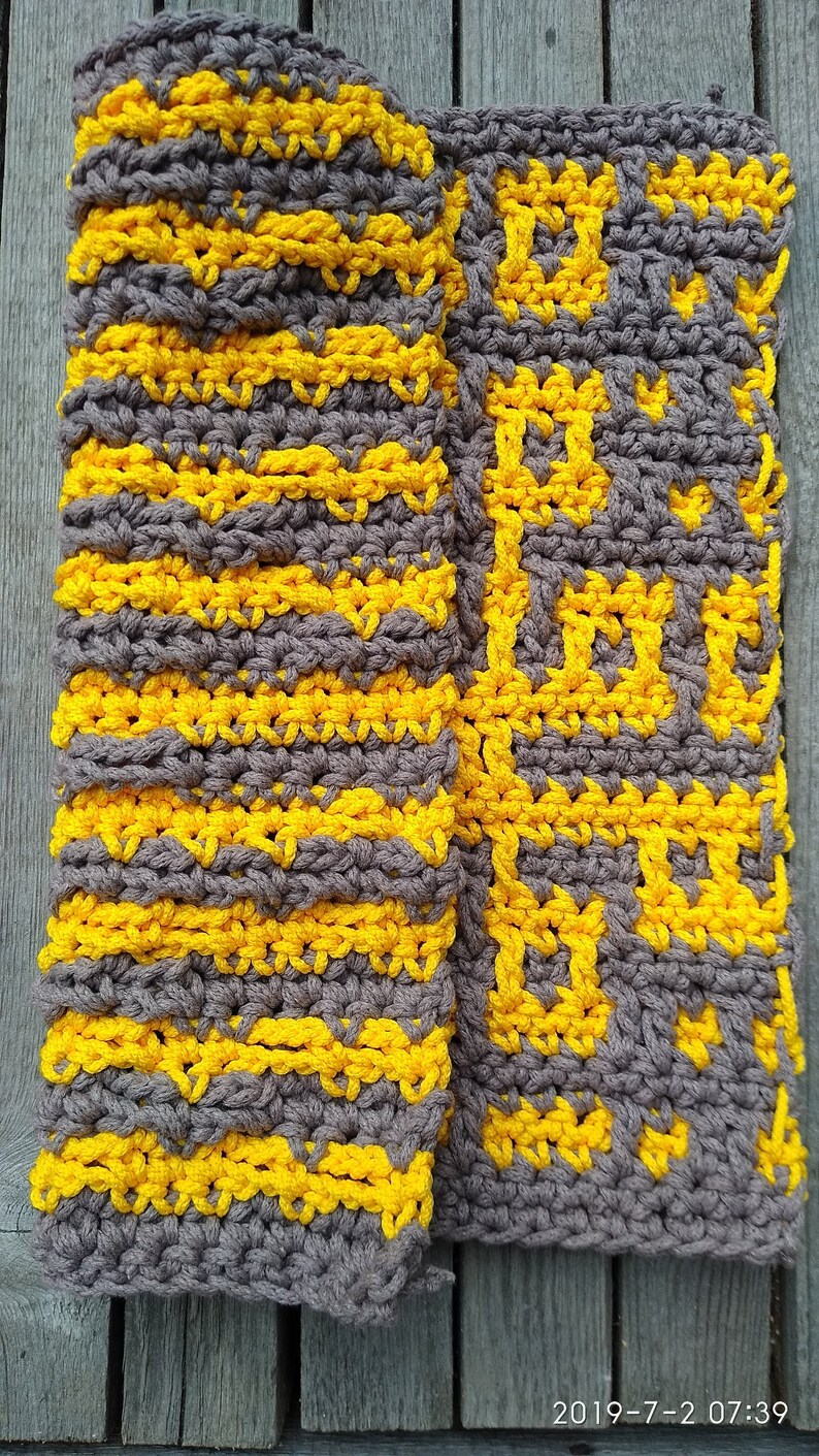 SET 5 beautiful mosaic crochet patterns. Etsy