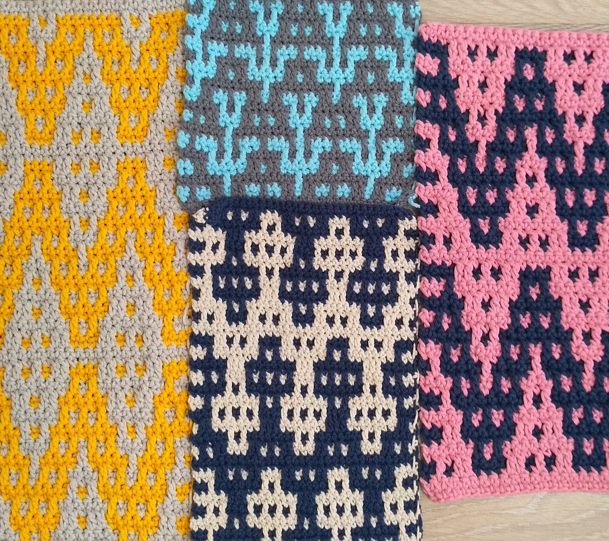 23 beautiful mosaic crochet patterns set Etsy