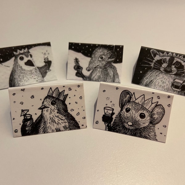 Tiny Party-Animal Festive Cards