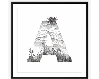 Ink-Drawn Letter Prints