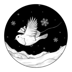 Voando para casa no Natal - cartões