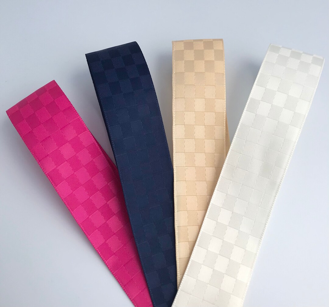 Satin Dobby Check Ribbon - 25mm Width, Priced per Metre - Etsy