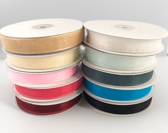 Full Reel of Quality 16mm Organza Ribbon, approx 45-50 metres per reel