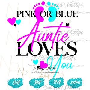 Pink or Blue We Love You SVG File.