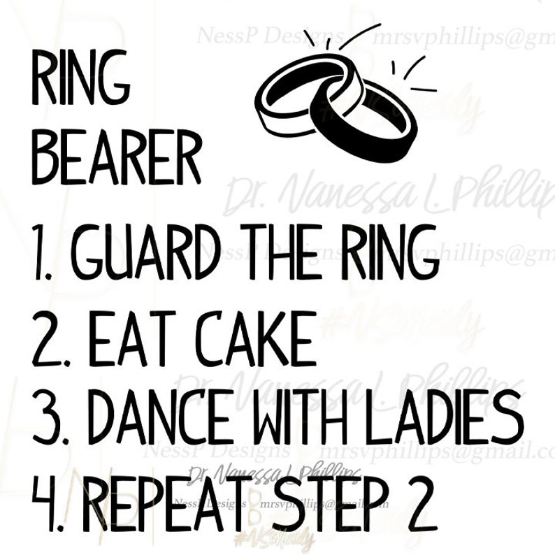 Ring Bearer to Do List Etsy