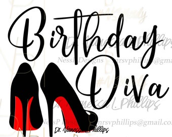 Cumpleaños Diva-Red Bottom (Archivo de corte)