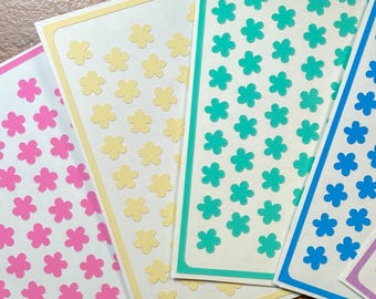Daisy Spring Flower Planner Stickers - Cute Small Vinyl Calendar Markers, Planner Stickers | 6mm
