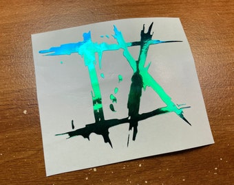 Ice Nine Kills Chameleon Chrome Vinyl Car Laptop Decal Sticker | Emerald - Teal - Blue