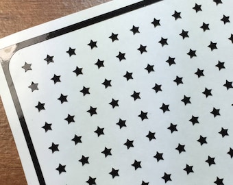 Micro STAR Nail Decals - Small Vinyl Nail Stickers For Nail Art, Planners, and More