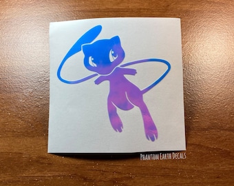 Shiny Mew Color Shifting Sticker - Pink Blue Pokemon Car Laptop Decal