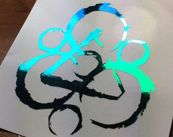 Coheed And Cambria Chameleon Chrome Keywork Vinyl Car Laptop Decal Sticker | Emerald - Teal - Blue