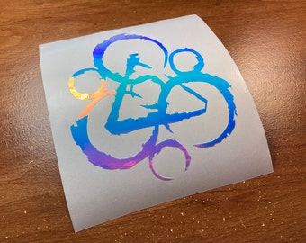 Coheed And Cambria Opal Chrome Keywork Vinyl Car Laptop Decal Sticker | Blues - Purple - Pink