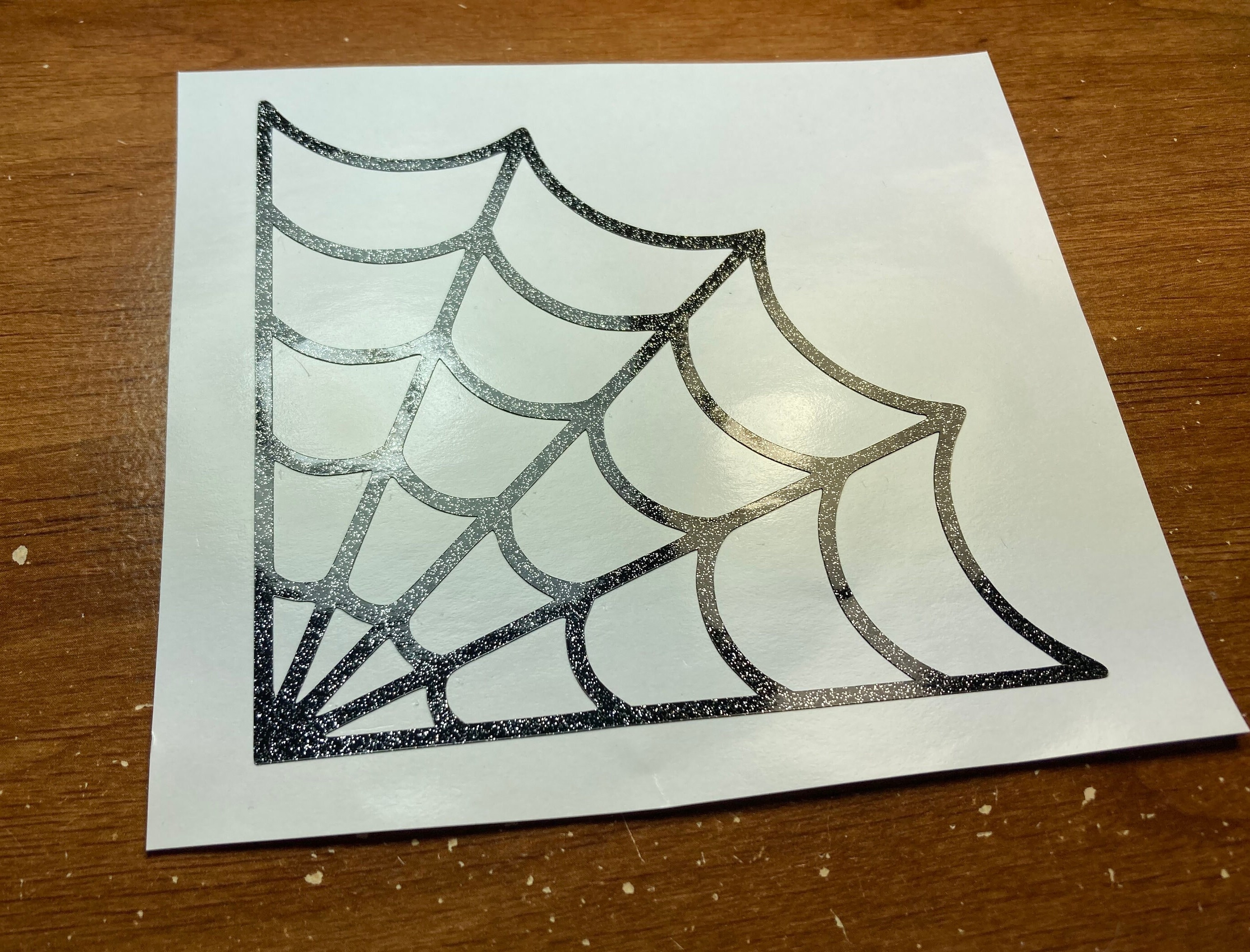 Spooky Cute Glitter Spider Web Decals - Black Silver Sparkle Halloween ...