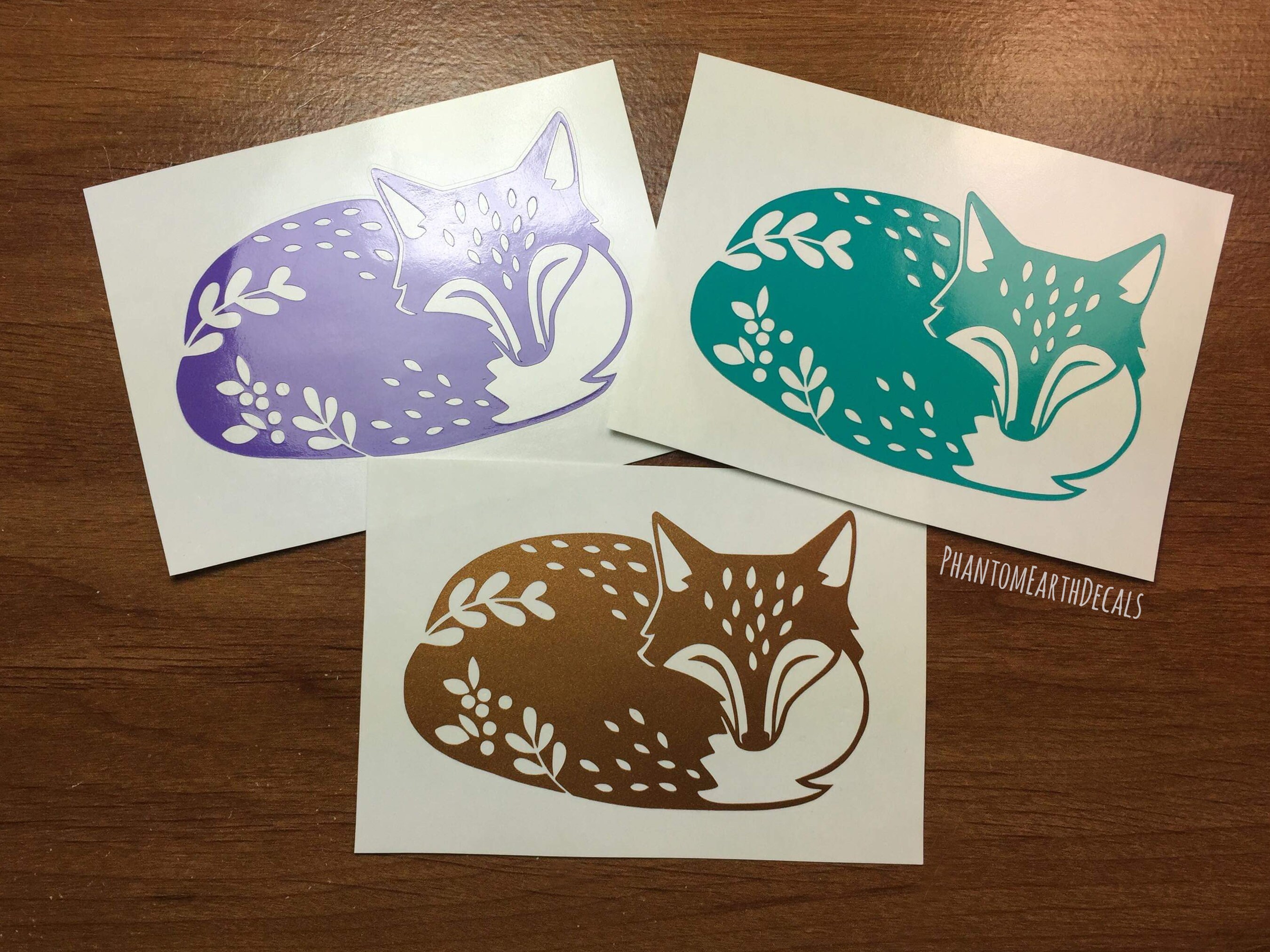 Sleepin' Fox Vinyl Decal | Glossy Car, Laptop, Cottagecore Sticker - Etsy