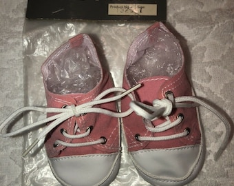 Vintage Adorable Dolls Pink Trainer/Pumps Lace Up - Never Used In Packet