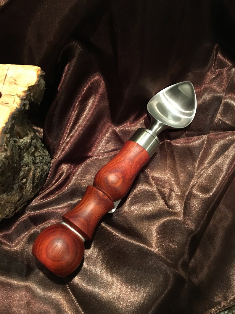African Padauk Hawkeye ice cream scoop