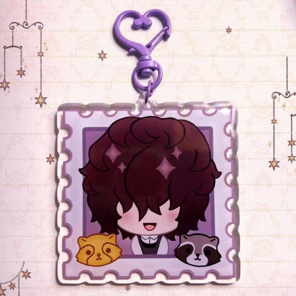 Poe BSD Acrylic Postage Stamp Charm