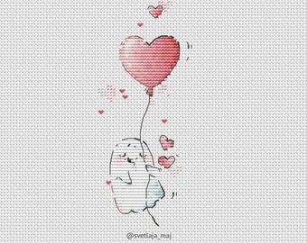 Cute ghost cross stitch pattern
