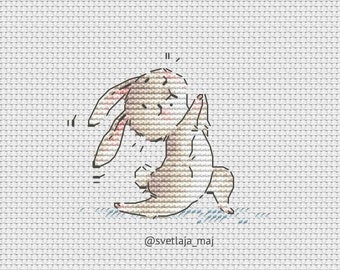 Yoga cross stitch pattern