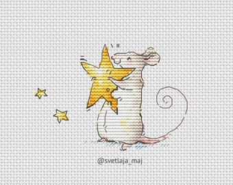 Little star cross stitch pattern