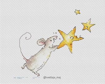 Reach for a star cross stitch pattern