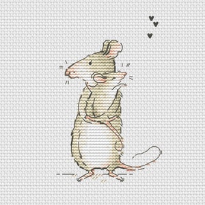 Mom with her baby cross stitch pattern mother and child cross stitch mice family cross stitch Ukraine digital download