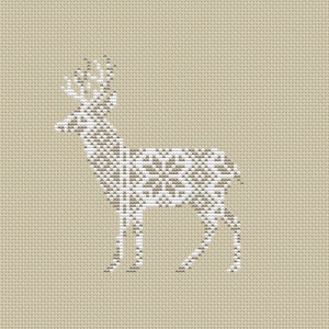 Christmas Deer cross stitch pattern easy cross stitch Deer scandinavian design instant download pdf pattern nordic deer cross stitch