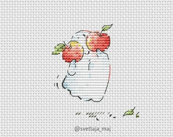 Funny ghost cross stitch pattern