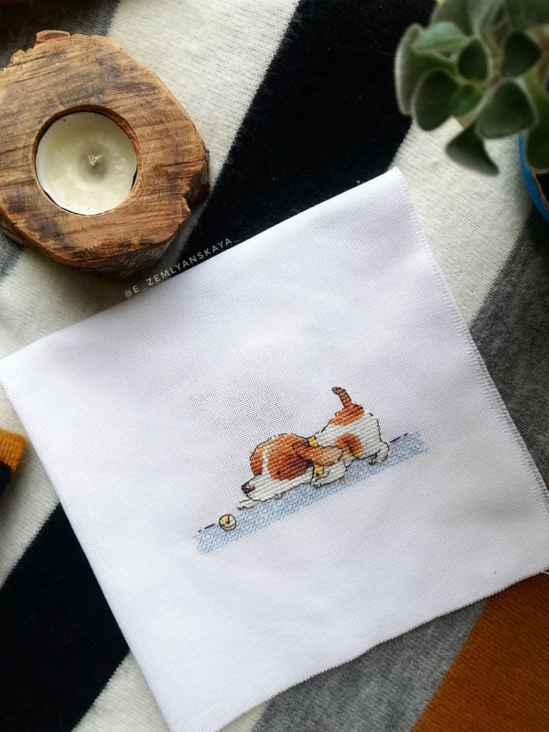 Curious Puppy Cross Stitch Pattern Gift for Dog Owner Cross | Etsy