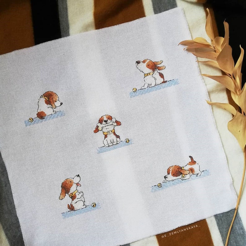 Curious Puppy Cross Stitch Pattern Gift for Dog Owner Cross | Etsy