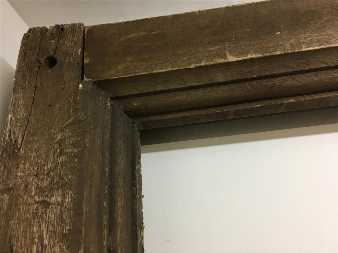 Large old antique oak door frame possibly 1600's Etsy